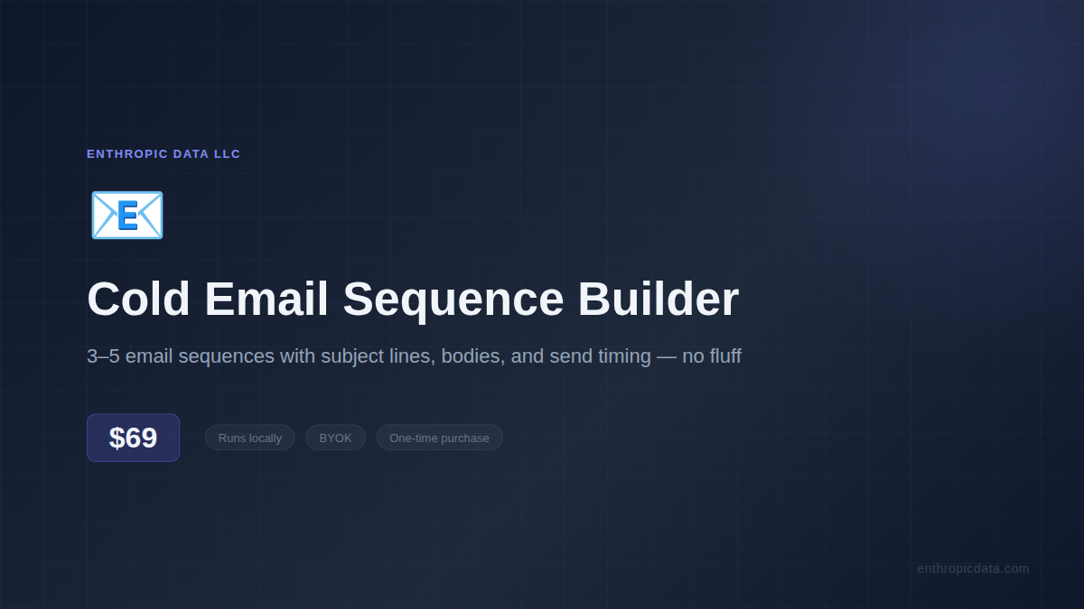 Cold Email Sequence Builder
