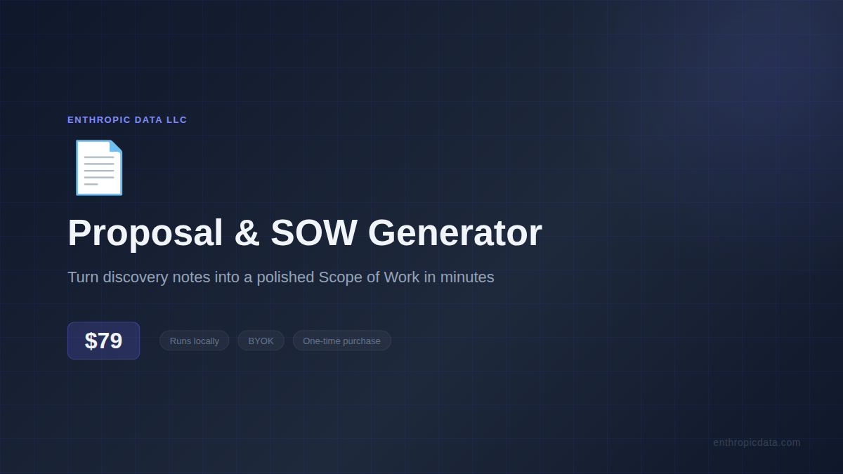 Proposal & SOW Generator