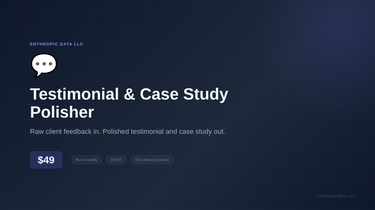 Testimonial & Case Study Polisher